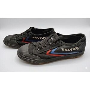 Feiyue Classic Canvas Martial Arts Parkour Sneakers Blk Red Blue Low Top 9M/11W